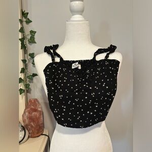 Black floral top from Hollister, xs
